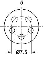 Mode 25-725-1 Inline 5 Pin Microphone Plug