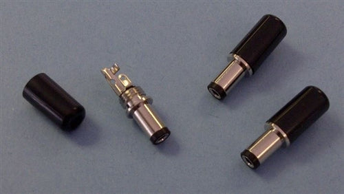 Philmore 250 Short DC Coaxial Power Plug 2.5mm x 5.5mm, Overall Length 1"