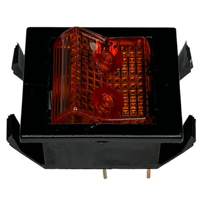 Eaton 2600A11E Lighted Rocker Switch DPST On-Off, 16A@125VAC/250VAC / 10A@28VDC, Amber Lamp, QC Terminals