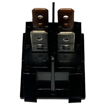 Eaton 2600HM11E Rocker Switch DPST On-Off, 22A@125VAC / 16A@250VAC, Black, QC Terminals