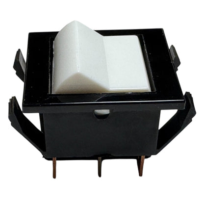 Eaton 2602-12E Rocker Switch DPDT On-On, 16A@125VAC / 16A@250VAC /10A@28VDC, White Rocker