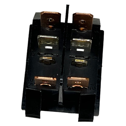 Eaton 260411E Rocker Switch DPDT On-Off-On, 16A@125VAC/250VAC / 10A@28VDC / 8A@14VDC(t), Black, QC Terminals
