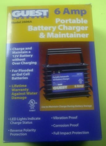 Guest 2606A-B Guest Portable Battery Charger 6A / 12V, 120V Input
