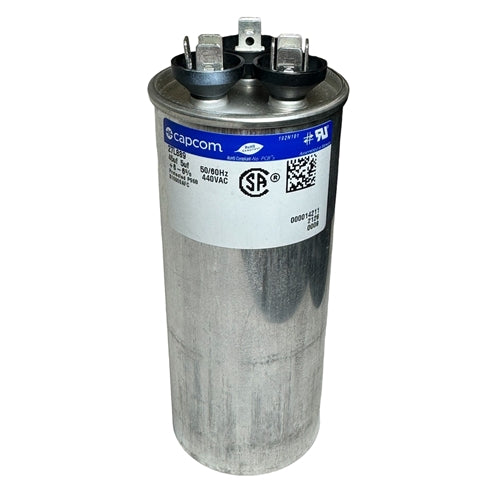 Capcom Genteq 27L889 Motor Run Capacitor 45uF/5uF 440VAC Round ** Rated for Continuous/100% Duty Cycle **