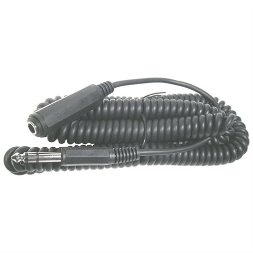 Mode 28-975-1 Coiled 1/4" Stereo Headphone Extension, Extends to 25' Long, 5' Retracted