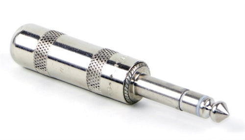 Switchcraft 297 3 Pole Stereo 1/4" Cable Mount Phone Plug, Nickel Metal Handle with Solder Lugs and Cable Clamp
