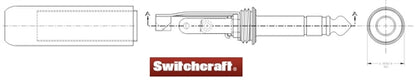 Switchcraft 297 3 Pole Stereo 1/4" Cable Mount Phone Plug, Nickel Metal Handle with Solder Lugs and Cable Clamp
