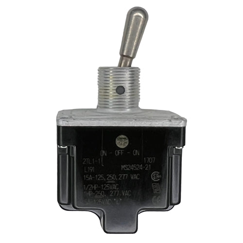 Honeywell 2TL1-1 Toggle Switch DPDT On-Off-On 15A/125VAC, Non-Locking Lever, Sealed, Screw Terminals, UL CSA