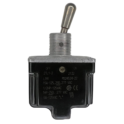 Honeywell 2TL1-2 Toggle Switch DPST Off-On 15A/125VAC, Non-Locking Lever, Sealed, Screw Terminals, UL CSA