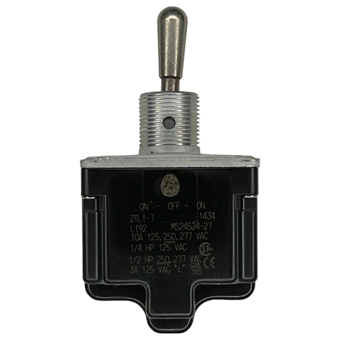 Honeywell 2TL1-7 Toggle Switch DPDT (On)-Off-(On) 15A/125VAC, Non-Locking Lever, Sealed, Screw Terminals, UL CSA