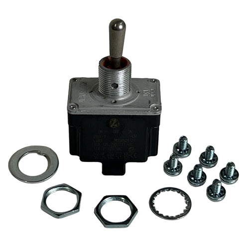Honeywell 2TL1-7 Toggle Switch DPDT (On)-Off-(On) 15A/125VAC, Non-Locking Lever, Sealed, Screw Terminals, UL CSA