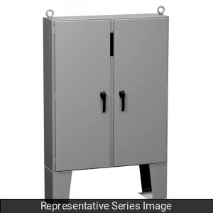 Hammond 2UDCP727318FFTC N12 Two Door Cp Disconnect Enclosure W/ Panel - 72.13" x 72.88" x 18.13" - Steel/Gray