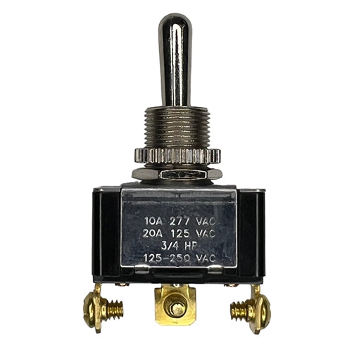 Philmore 30-010 Toggle Switch SPDT On-Off-On, 20A@125VAC / 10A@277VAC, Screw Terminals