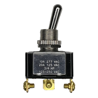 Philmore 30-013 Toggle Switch SPDT On-On, 20A@125VAC / 10A@277VAC, Screw Terminals