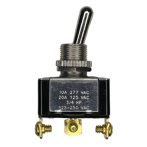 Philmore 30-013 Toggle Switch SPDT On-On, 20A@125VAC / 10A@277VAC, Screw Terminals
