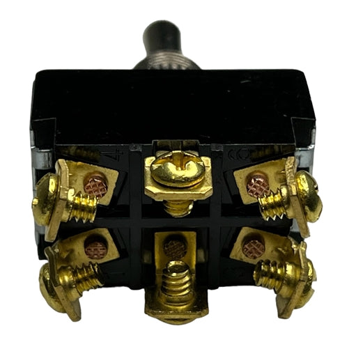 Philmore 30-050 Toggle Switch DPDT (On)-Off-(On), 20A@125VAC / 10A@277VAC, Screw Terminals