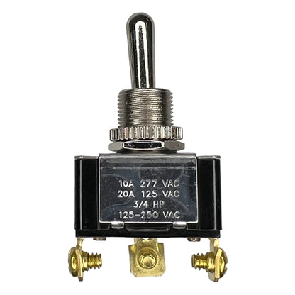 Philmore 30-055 Toggle Switch SPDT (On)-Off-(On), 20A@125VAC / 10A@277VAC, Screw Terminals
