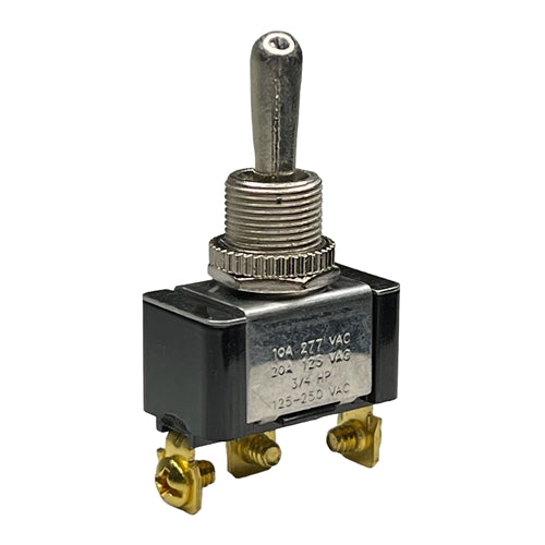 Philmore 30-055 Toggle Switch SPDT (On)-Off-(On), 20A@125VAC / 10A@277VAC, Screw Terminals