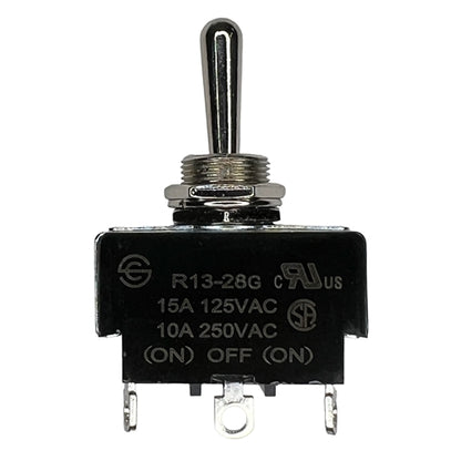 Philmore 30-10099 Toggle Switch SPDT (On)-Off-(On), 15A@125VAC / 10A@250VAC, Solder Terminals