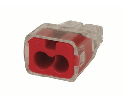 Ideal 30-1032 In-Sure Push-In Wire Connectors, Model 32 2-Port Red, Box of 100