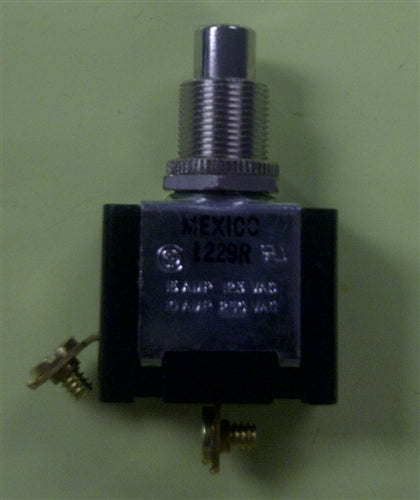 Philmore 30-14455 Heavy Duty Push Button Switch, SPST On-Off, 15A@125VAC / 10A@250VAC, Screw Terminals