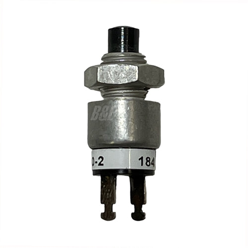 Grayhill 30-2 Miniature Push Button Switch SPST On-(Off) N/C, 1A@115VAC, Black Plunger, Solder Terminals
