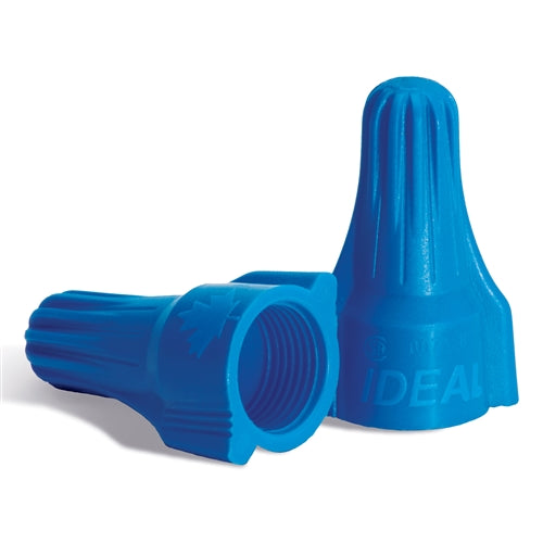 Ideal 30-207 Can-Twist Wire Nut / Wire Connectors, CSA 20A 600V, Min. 3x 22AWG / Max. 3x 10AWG, Blue, 100/Pack