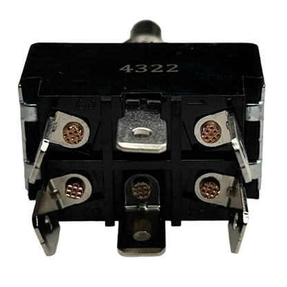 Philmore 30-325 Heavy Duty Toggle Switch DPDT On-Off-On, 20A@125VAC / 10A@277VAC, QC Terminals