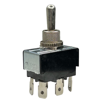 Philmore 30-325 Heavy Duty Toggle Switch DPDT On-Off-On, 20A@125VAC / 10A@277VAC, QC Terminals