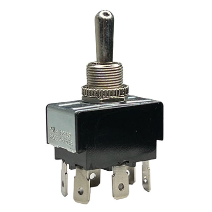 Philmore 30-330 Heavy Duty Toggle Switch DPDT (On)-Off-(On) , 20A@125VAC / 10A@277VAC, QC Terminals