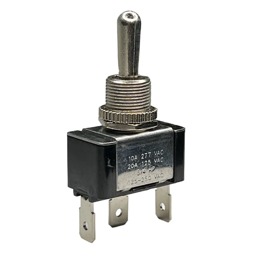 Philmore 30-335 Heavy Duty Toggle Switch SPDT (On)-Off-(On) , 20A@125VAC / 10A@277VAC, QC Terminals