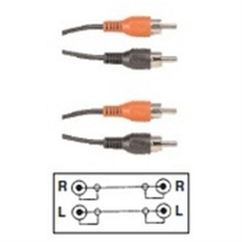 GC 30-513 Dual RCA Cable, White & Red RCA Plugs Both Ends, 25' Cable
