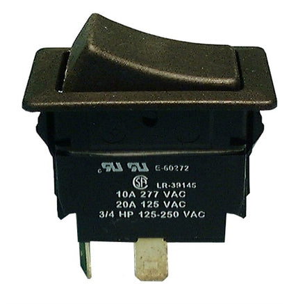Philmore 30-610 Heavy Duty Rocker Switch SPDT On-On, 20A@125VAC / 10A@277VAC, QC Terminals