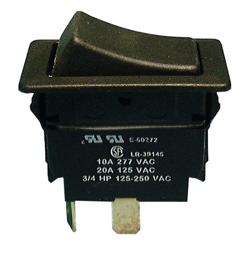Philmore 30-610 Heavy Duty Rocker Switch SPDT On-On, 20A@125VAC / 10A@277VAC, QC Terminals