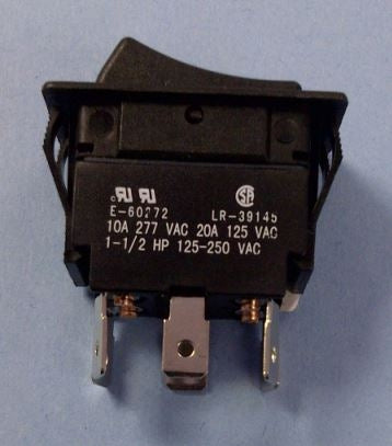 Philmore 30-640 Heavy Duty Rocker Switch DPDT On-On, 20A@125VAC / 10A@277VAC, QC Terminals