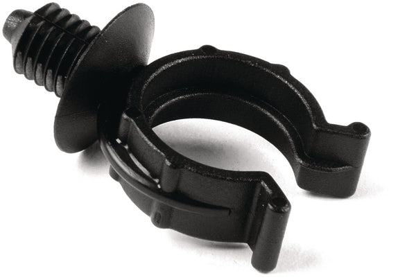 Hellermann Tyton PC15FT7 Fir Tree Mount Tube Clip, Mounting Hole Dia .25", Panel Thickness .12", PA66HIRHSUV, Black 1000/box
