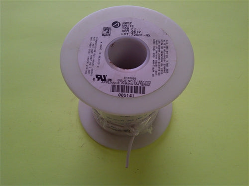 Alpha 16AWG Stranded White Hookup Wire 3057-100WHT 300V CSA TR-64 FT1 (100 Feet)