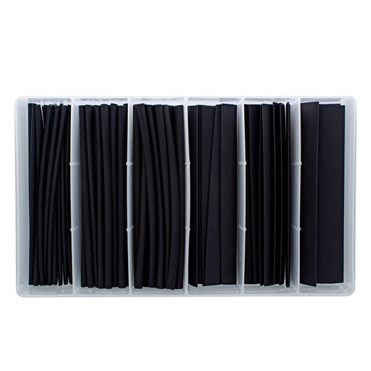 PICO 30604-91 2:1 Black Single Wall Shrink Tube Kit, 76-Piece