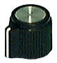 Philmore 3060 Straight Knurl Pointer Knob with Indicator On Side Pointer, 0.54" Diameter 0.48" High, Black