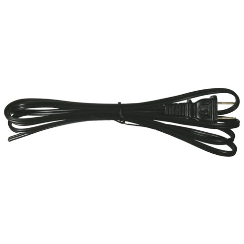 Mode 31-021-0 AC Line Cord 2-WIRE 18/2 Black, 6' Long