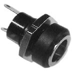 Mode 31-154M-0 DC Power Jack, 2.5mm Isolated, 8mm Mounting Hole, Rating: 1A@12VDC