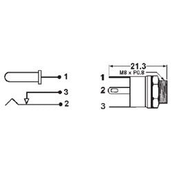 Mode 31-158-1 DC Power Jack, 2.5mm Chassis Mount, 2A@16VDC Max