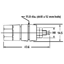 Mode 31-442-0 Gold Plated 5 Way Large Red Binding Post, 15A@125VAC