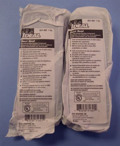 Ideal 31-601 Duct Seal Sealing Compound, 1LB Block, Seals Around Junction Boxes, Flashings and Service Entrances