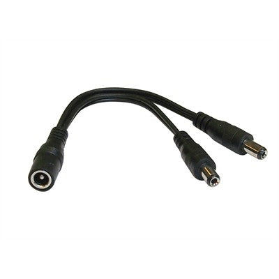 Circuit-Test 310-610 Coaxial Power Plug Y Adapter, 2.1mm x 5.5mm Jack to Dual 2.1mm x 5.5mm Plug, DC Power