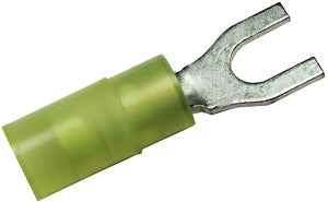 PICO 3124-16 Yellow 12-10AWG #8 Spade Connector / Fork Terminal, Nylon Insulated, 100/Pack