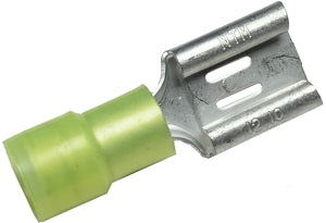 PICO 3157-BP Yellow 12-10AWG .375" Volkswagen Female Quick Connector, Vinyl Insulated, 3/Pack
