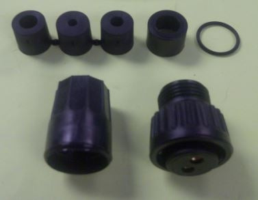 Conxall 3182-2SG-3DC Connector 2 Pin Female Cable Plug, IP67 Certified, 12AWG Gold Plated Contacts, Solder Style