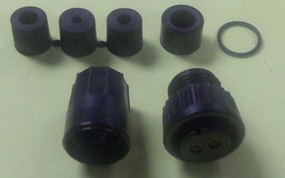 Conxall 3182-3SG-3DC Connector 3 Pin Female Cable Plug, IP67 Certified, 12AWG Gold Plated Contacts, Solder Style