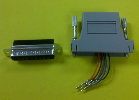 Mode 32-325-0 Modular Phone Jack (RJ45) to RS232 DB25 Male Adapter